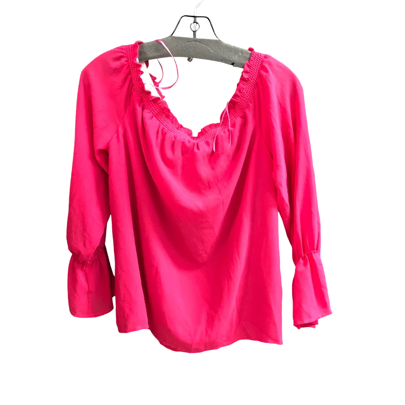 Top Long Sleeve By Wayf In Pink, Size: L