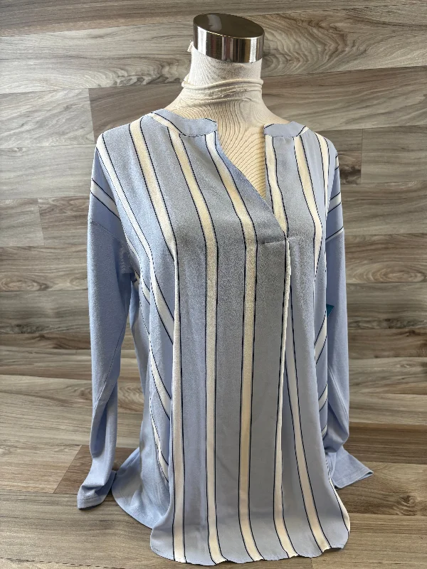 Top Long Sleeve By Loft In Striped Pattern, Size: M