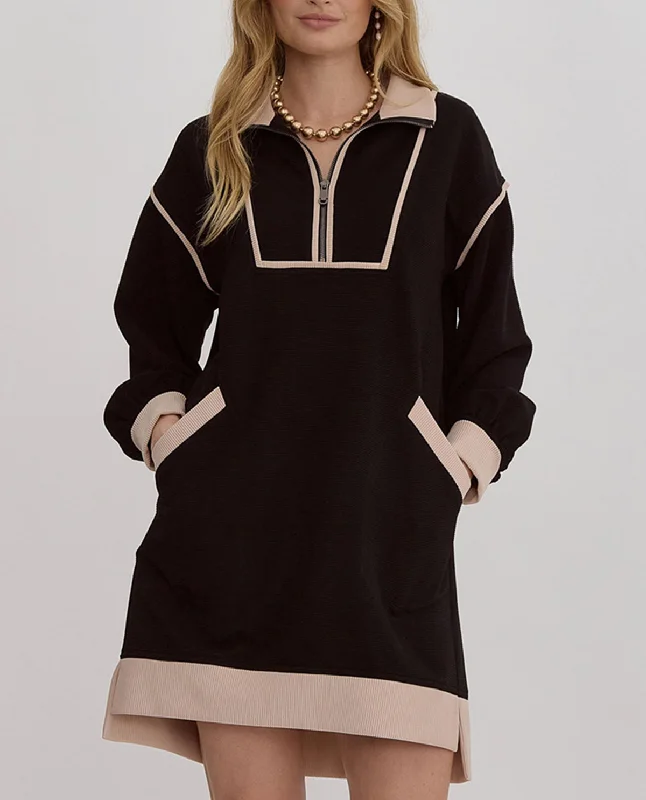 Plus Quarter Zip Dress