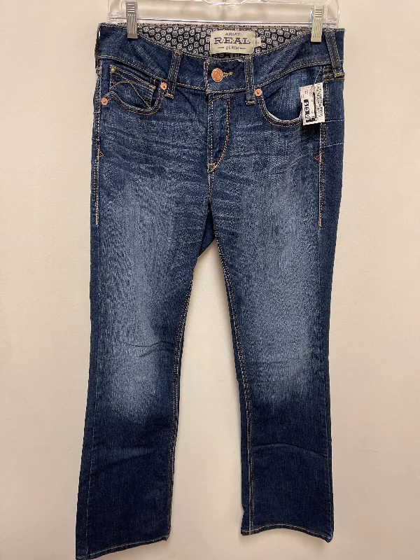 Jeans Boot Cut By Ariat In Blue Denim, Size: 8l