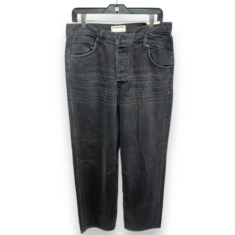 Jeans Wide Leg By We The Free In Black Denim, Size: 10