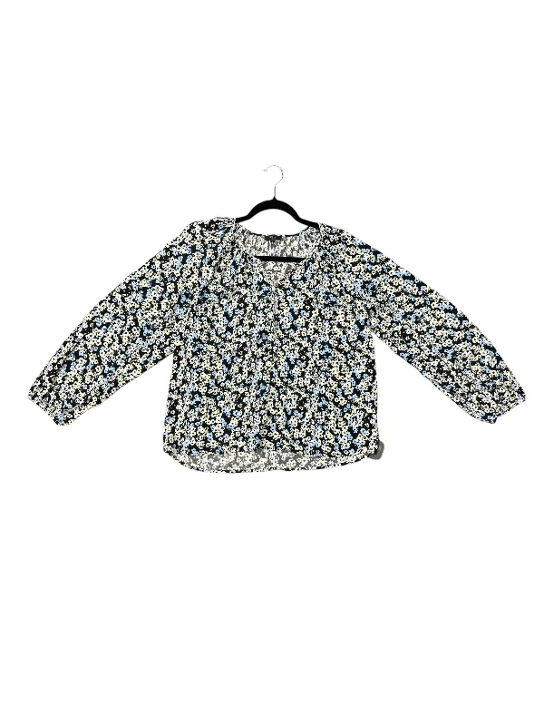 Top Long Sleeve By Rails In Floral Print, Size: L