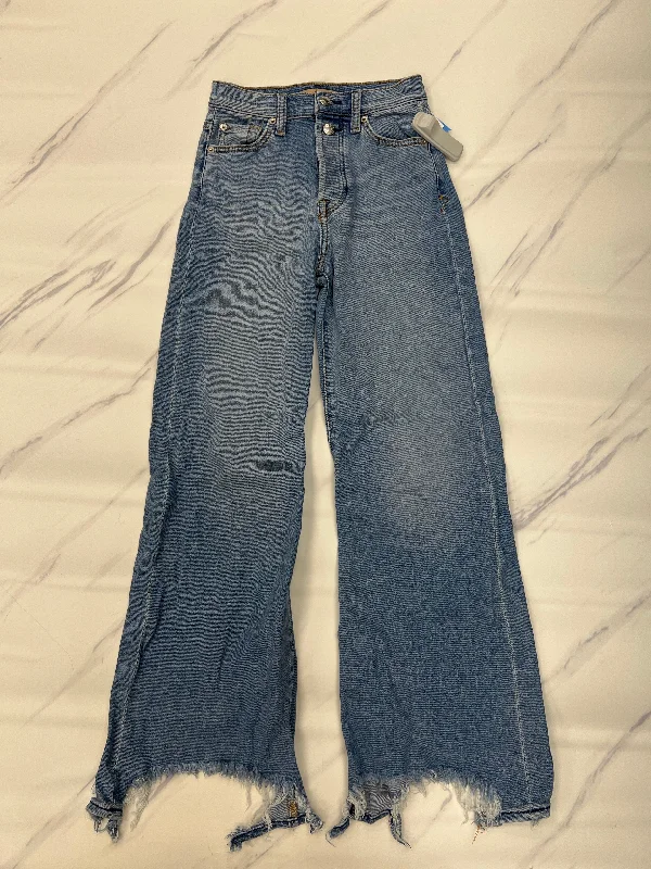 Jeans Wide Leg By 7 For All Mankind In Blue, Size: 0