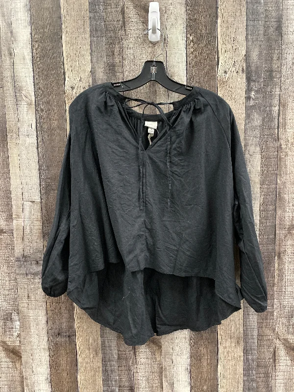 Top Long Sleeve By A New Day In Black, Size: M