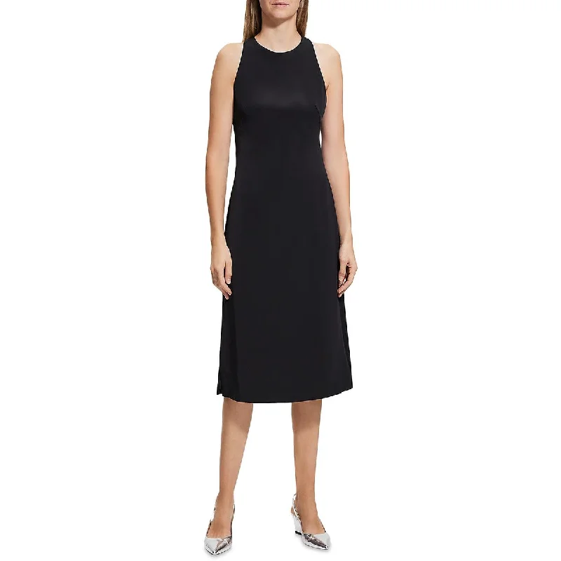 Theory Womens Crossback Short Midi Dress