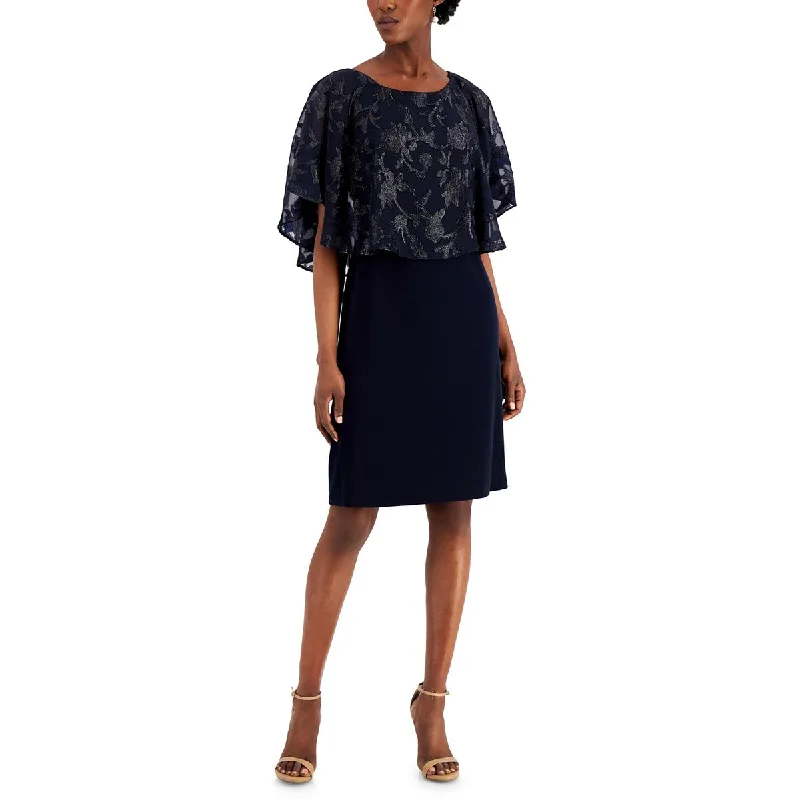 Connected Apparel Womens Drapey Midi Cocktail and Party Dress