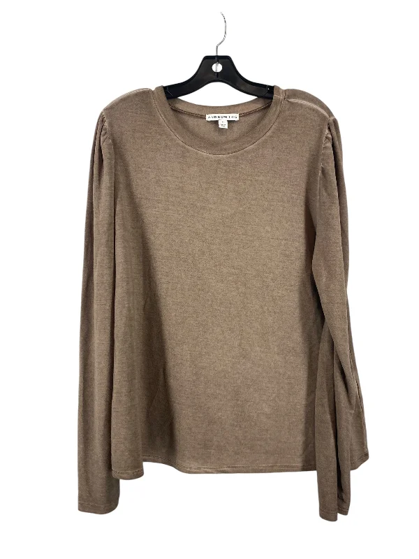 Top Long Sleeve By Clothes Mentor In Brown, Size: Xl