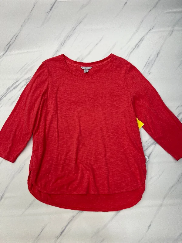 Top Long Sleeve By Tommy Bahama In Red, Size: Xl