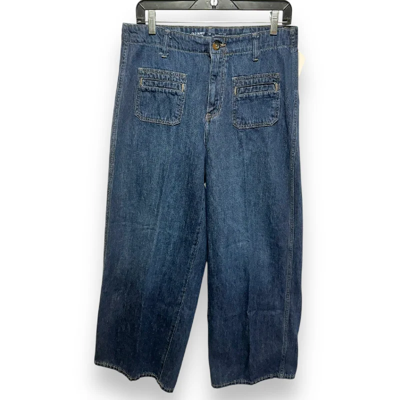 Jeans Wide Leg By Old Navy In Blue Denim, Size: 10