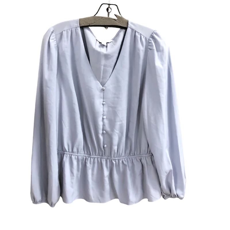 Top Long Sleeve By Nine West In Blue, Size: L