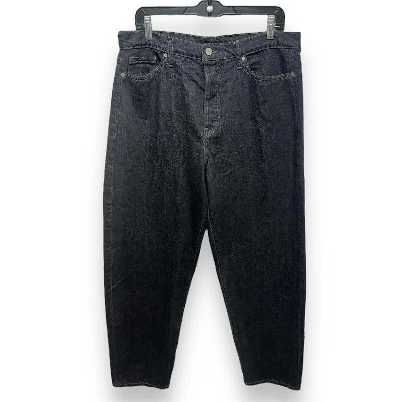 Jeans Boyfriend By Banana Republic In Black Denim, Size: 12l