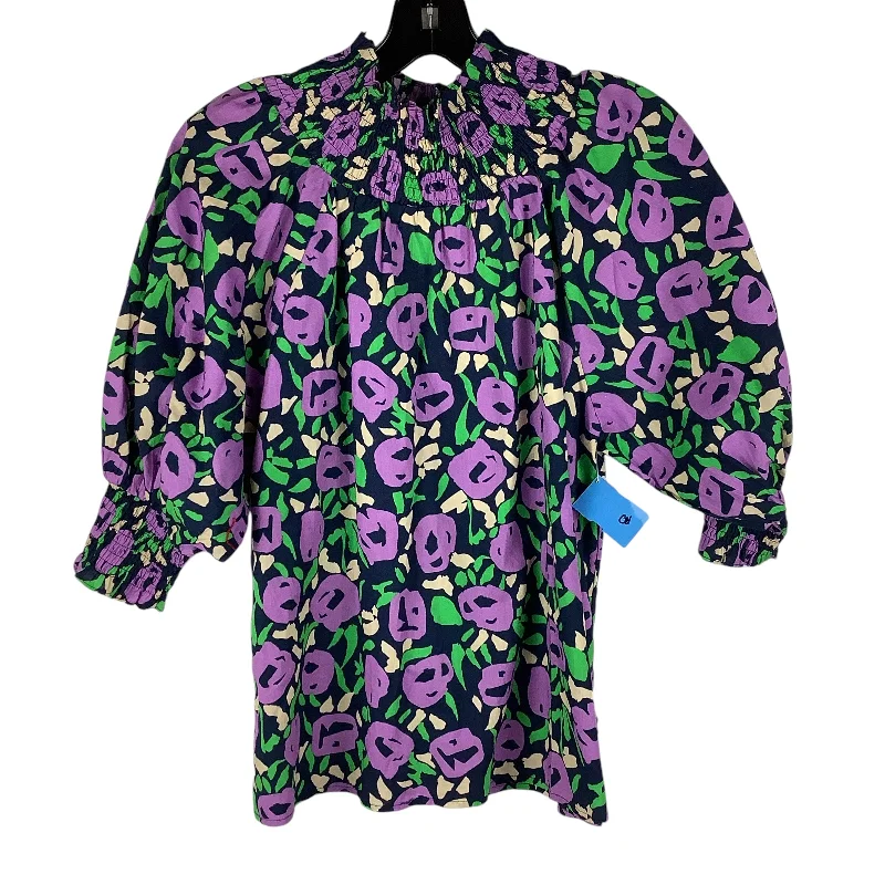 Top Long Sleeve By Oddi In Multi-colored, Size: S