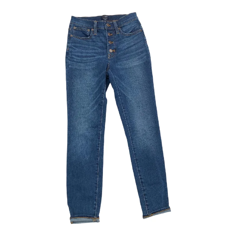 Jeans Skinny By J. Crew In Blue Denim, Size: 0