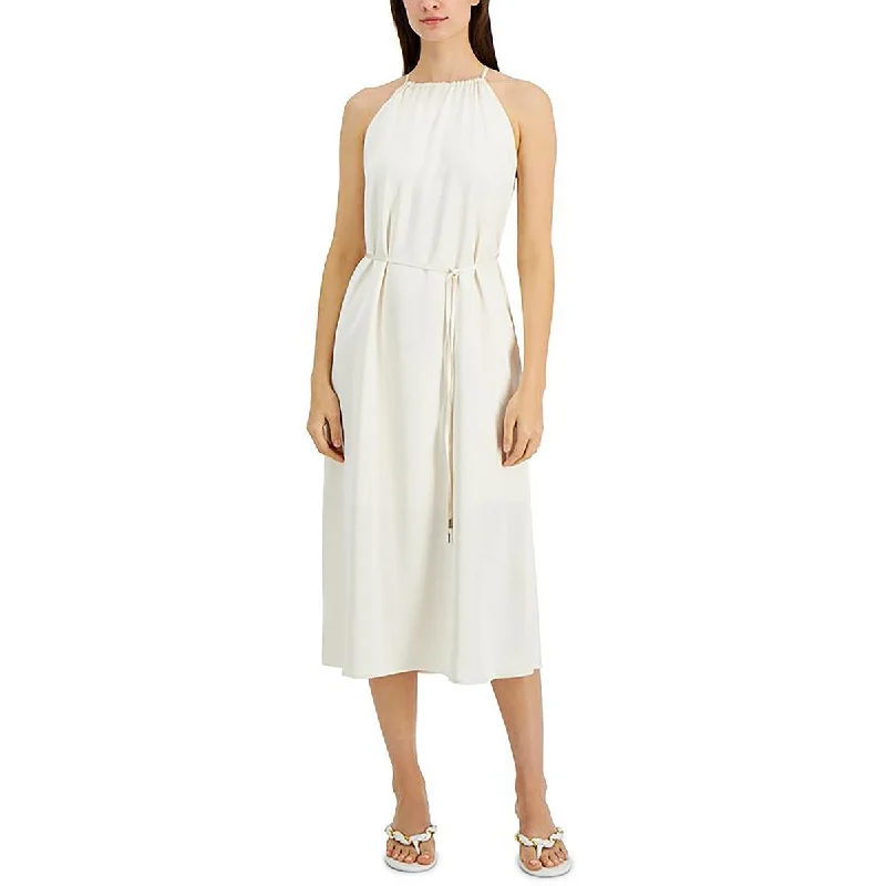 INC Womens Satin Crepe Midi Dress