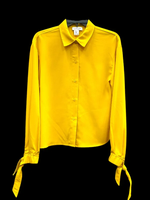 Blouse Long Sleeve By Rachel Zoe In Yellow, Size: Xs