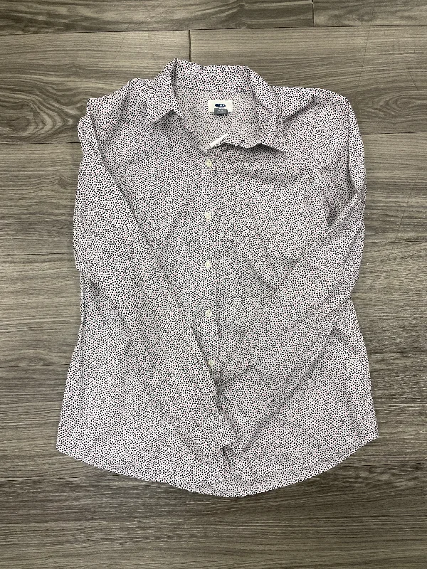 Blouse Long Sleeve By Old Navy In Multi-colored, Size: M