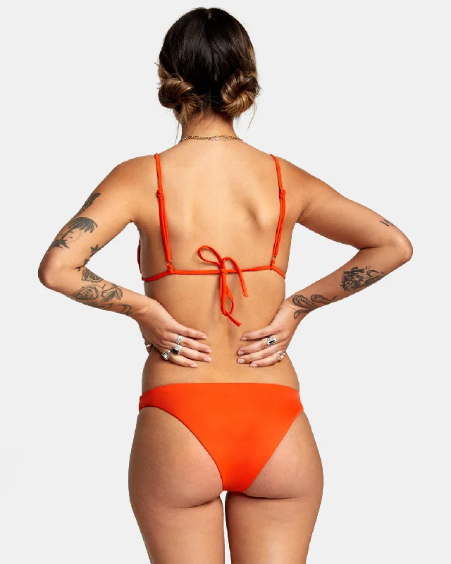 Solid Medium Bikini Bottoms - Red Orange