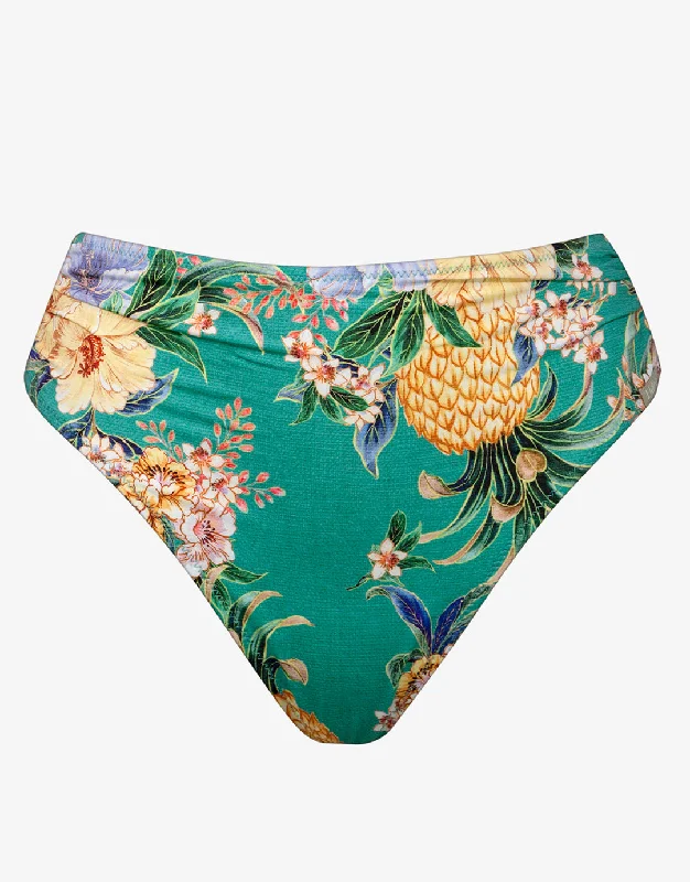 Pineapple Sea High Waist Bikini Pant - Tropical Breeze