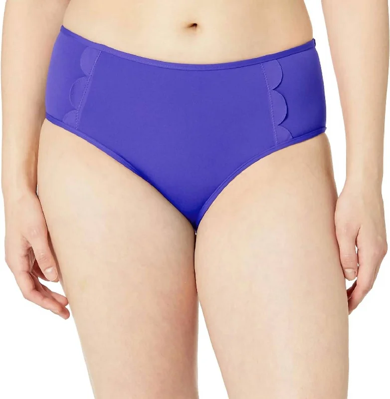 Petal Edge Mid Rise Bottom In Reflex Blue