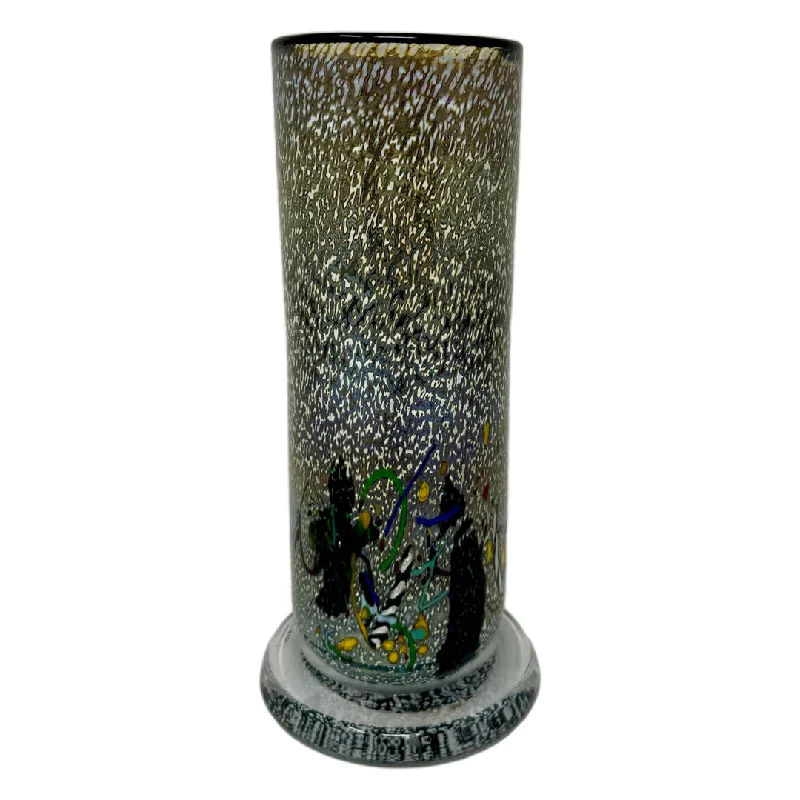 Footed Art Glass Vase