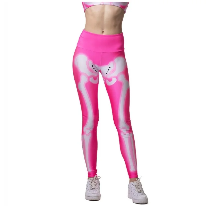 Pink Glow Skeleton Legging