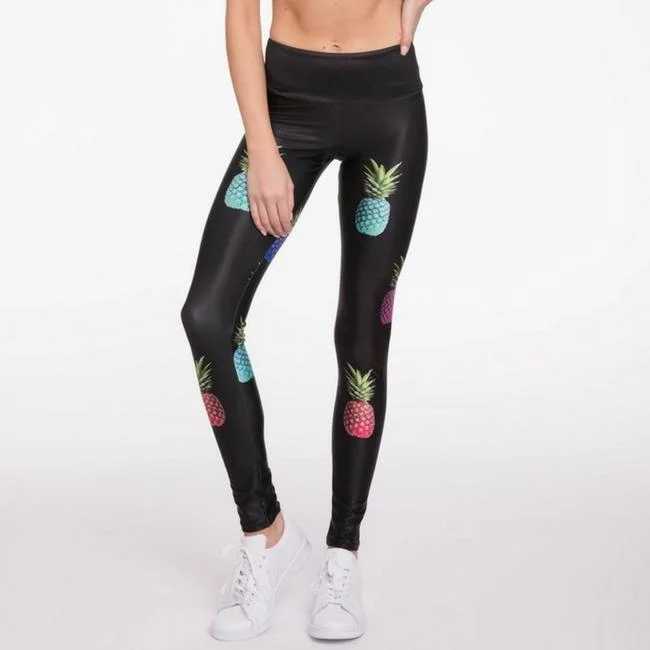 Rainbow Pineapple Party Leggings