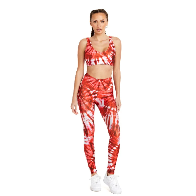 Red Tie Dye Leggings