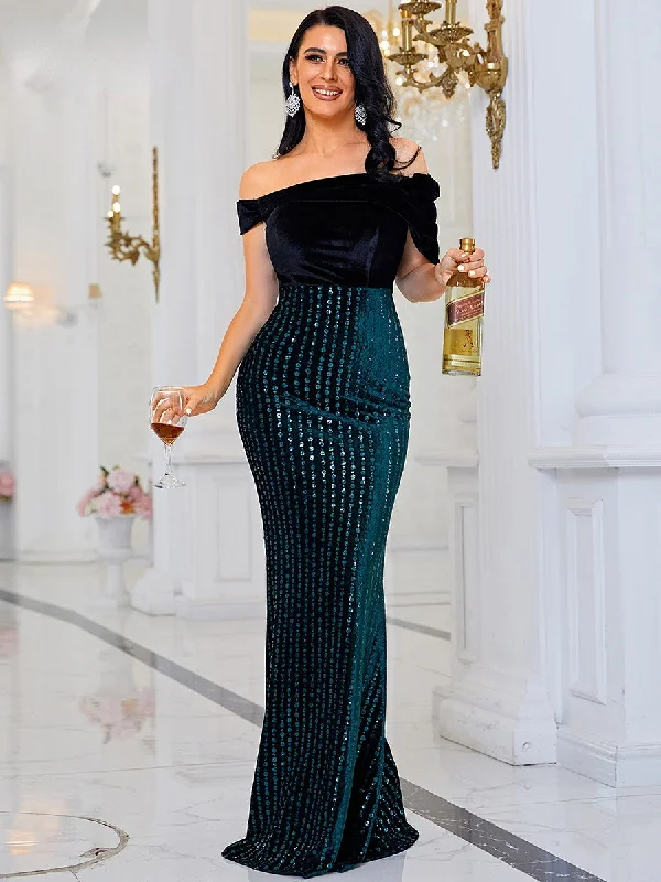 Sexy Tube Backless Sequins Elegant Bodycon Dress