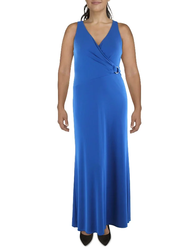 Womens Jersey Long Evening Dress