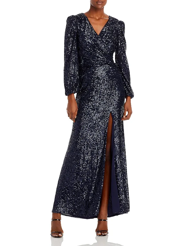 Womens Sequined Long Evening Dress