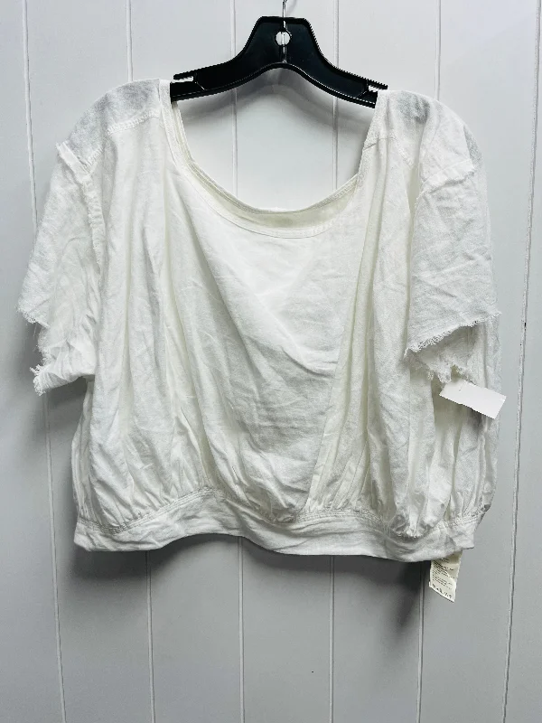 Top Short Sleeve By Free People In White, Size: S